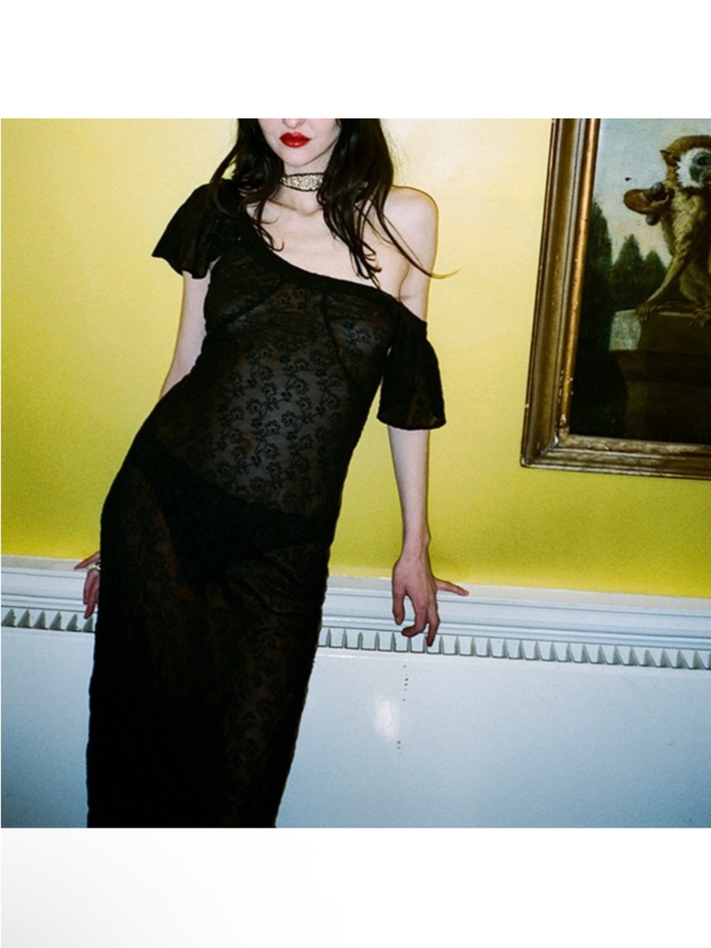 Realisation Par The Seraphina Dress - Primrose Embroidery Black Floral Size XS